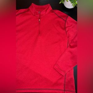 BNWOT Pebble Beach Red Long sleeved Pullover Golf shirt size L